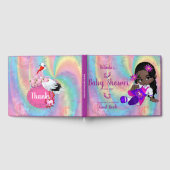 Kleurrijke regenboogspiraaltjes Baby-snijtaart Gastenboek (Volledig)