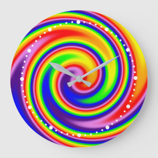 Kleurrijke regenboogspiraalvormige wervelkolom Num Grote Klok