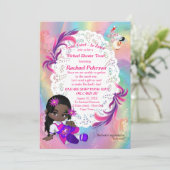 Kleurrijke regenboogspiralen Baby Virtual Bedankkaart (Staand voorkant)