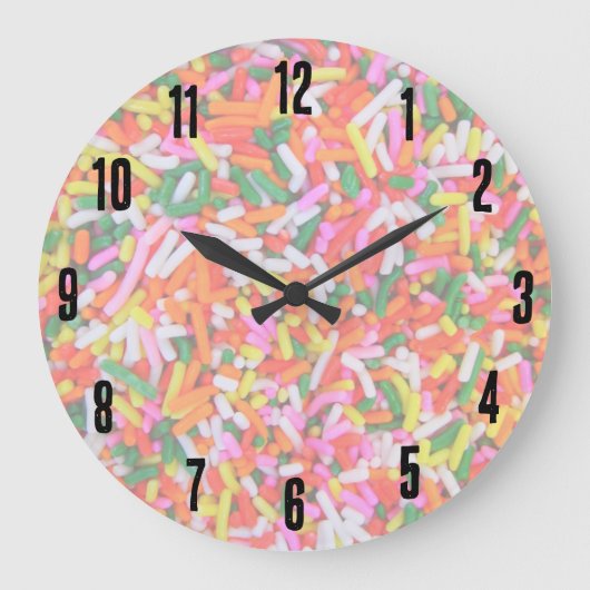 Kleurrijke regenboogspringen grote klok (Voorkant)