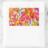 Kleurrijke regenboogspringen rechthoekige sticker (Tas)