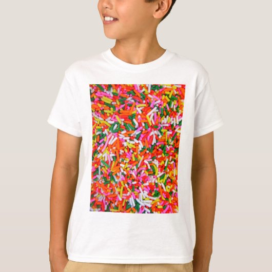 Kleurrijke regenboogspringen t-shirt (Voorkant)