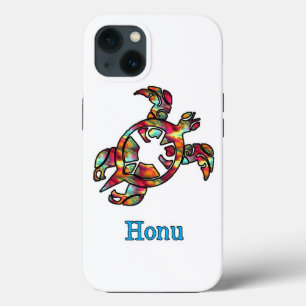 Kleurrijke regenboogstam Hawaiian Zee Turtle Case-Mate iPhone Case