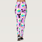 KLEURRIJKE REGENBOOGSTER CHEERLEADING LEGGINGS (Achterkant)