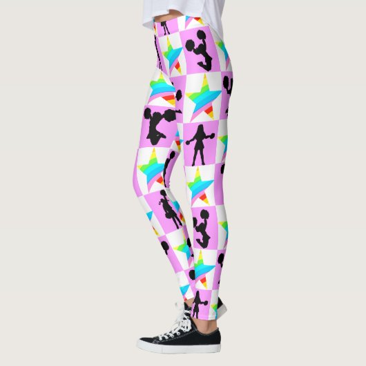 KLEURRIJKE REGENBOOGSTER CHEERLEADING LEGGINGS (Links)