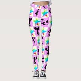 KLEURRIJKE REGENBOOGSTER CHEERLEADING LEGGINGS