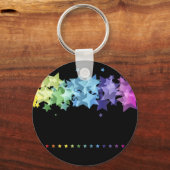 Kleurrijke regenboogsterren sleutelhanger (Voorkant)
