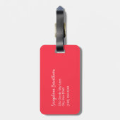 Kleurrijke regenboogStippen Gepersonaliseerd monog Bagagelabel (Achterkant verticaal)