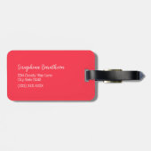 Kleurrijke regenboogStippen Gepersonaliseerd monog Bagagelabel (Achterkant horizontaal)