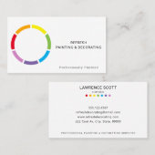 Kleurrijke regenboogstraal verf en decorator visitekaartje (Voorkant / Achterkant)