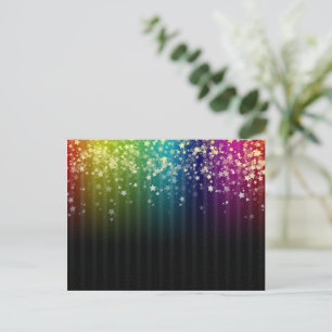 Kleurrijke regenboogstralen briefkaart