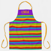 Kleurrijke regenboogstreep, aangepast schort (Voorkant)