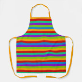 Kleurrijke regenboogstreep schort (Voorkant)
