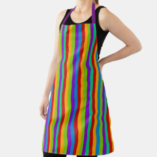 Kleurrijke regenboogstreep schort