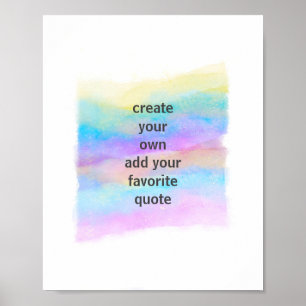 kleurrijke regenboogstripe waterverf voeg een cita poster
