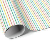 Kleurrijke regenboogstripes Kinderen van afgelopen Cadeaupapier (Rol Hoek)