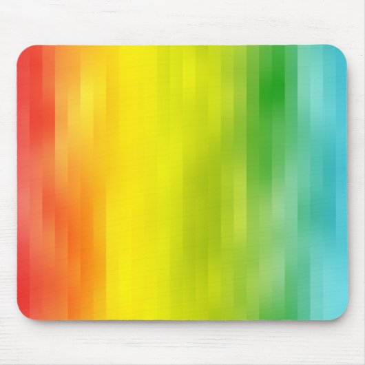 Kleurrijke regenboogstripes Mousepad Muismat (Voorkant)