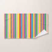 Kleurrijke regenboogstrips bad handdoek (Handdoek)