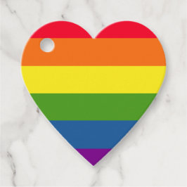 Kleurrijke regenboogstrips bedankjes labels