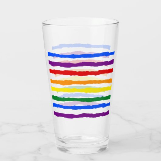Kleurrijke regenboogstrips glas (Achterkant)