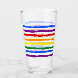 Kleurrijke regenboogstrips glas