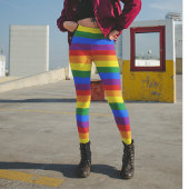 Kleurrijke regenboogstrips Leggings