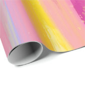 Kleurrijke regenboogstrips met Faux Gold Glitter Cadeaupapier (Rol Hoek)