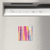 Kleurrijke regenboogstrips met Faux Gold Glitter Magneet (Insitu (Vaatwasser))