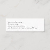 Kleurrijke regenboogstrips met Faux Gold Glitter Mini Visitekaartje (Achterkant)