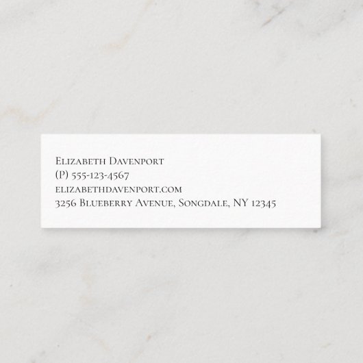 Kleurrijke regenboogstrips met Faux Gold Glitter Mini Visitekaartje (Achterkant)