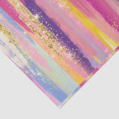 Kleurrijke regenboogstrips met Faux Gold Glitter Tissuepapier (Detail)