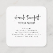 Kleurrijke regenboogstrips met Faux Gold Glitter Vierkante Visitekaartje (Achterkant)