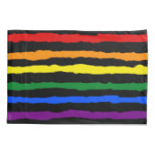 Kleurrijke regenboogstrips op elke kleur kussensloop (Achterkant)
