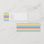 Kleurrijke regenboogstrips Patrooncadeaus voor Tie Mini Visitekaartje (Voorkant / Achterkant)