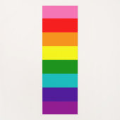 Kleurrijke regenboogstrips Yoga Mat (Voorkant)