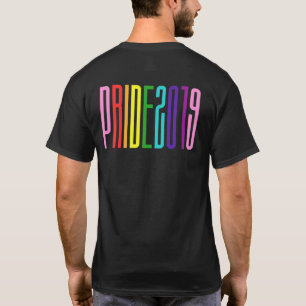 Kleurrijke regenboogtekst LGBTQ Gay Pride 2019 T-shirt