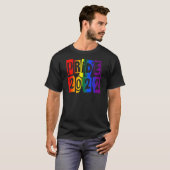 Kleurrijke regenboogtekst LGBTQ Gay Pride 2022 T-S T-shirt (Voorkant volledig)