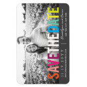 Kleurrijke regenboogtekst Moderne foto slaat de da Magneet (Verticaal)