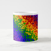 Kleurrijke regenboogverf Spletters Abstracte kunst Grote Koffiekop (Voorkant)