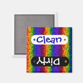 Kleurrijke regenboogverf Spletters Abstracte kunst Magneet (Voorkant / Achterkant)