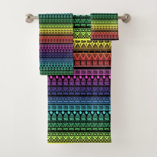 Kleurrijke regenboogversiering bad handdoek (Insitu)