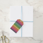 Kleurrijke regenboogversiering cadeaulabel (Met Touw)