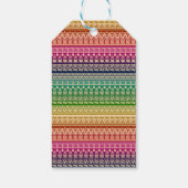 Kleurrijke regenboogversiering cadeaulabel (Achterkant)