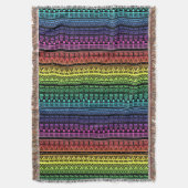 Kleurrijke regenboogversiering deken (Voorkant Verticaal)