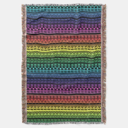 Kleurrijke regenboogversiering deken (Voorkant Verticaal)