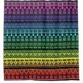 Kleurrijke regenboogversiering douchegordijn (Voorkant)