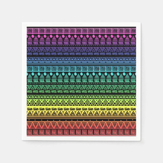 Kleurrijke regenboogversiering servetten (Voorkant)