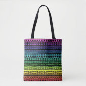 Kleurrijke regenboogversiering tote bag (Voorkant)