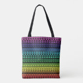 Kleurrijke regenboogversiering tote bag (Achterkant)