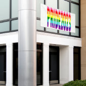 Kleurrijke regenboogvlag 2023 spandoek (Buitenkant Gebouw)